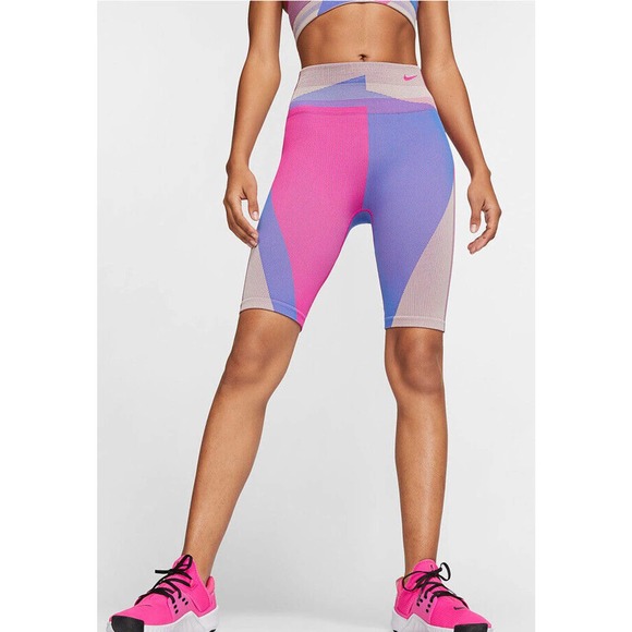Nike Womens Icon Clash Training Bike Shorts Fire Pink XS CJ5091-601 - Picture 3 of 6